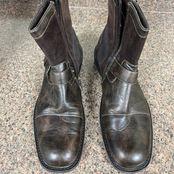 Men's Brown Dress Boots - Picture 1 of 11